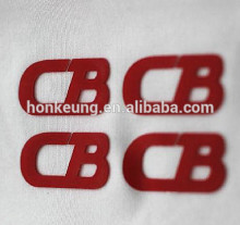 Factory custom rubber heat transfer logo for garment, high density transfer printing