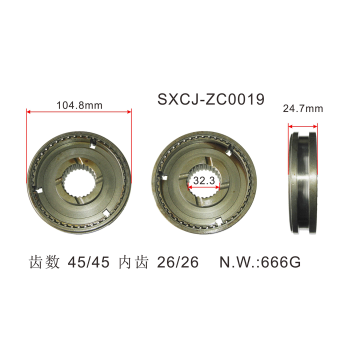 Synchronisierungsring für Auto-Teile-Getriebe für ISUzu für OEM 8-94435140-0