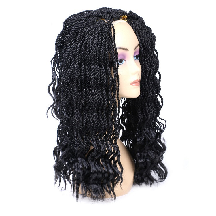 Wavy Senegalese Twist Braids Crochet Hair with Loose Curl Ends Twist Braid Hair Extension14inch 35 Strands