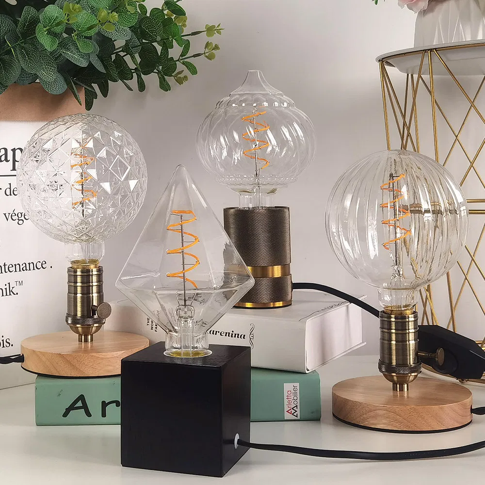Large Circle Shape Amber LED Filament Decorative Lamp