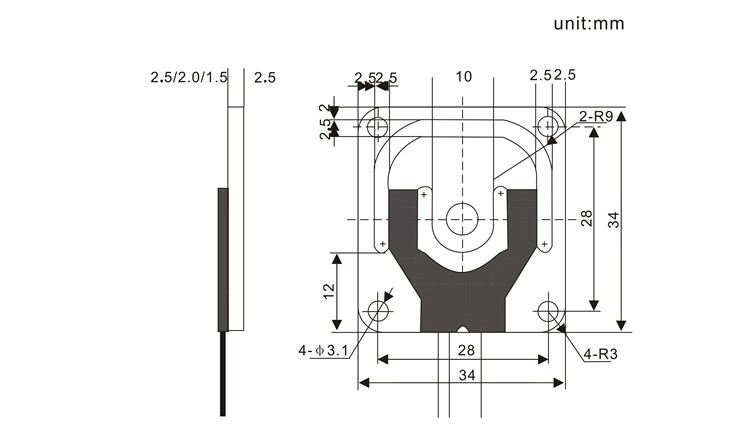 GML670 micro load cell drawing