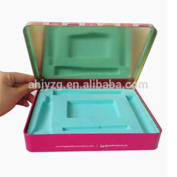 wholesale metal rectangle cosmetic packaging box