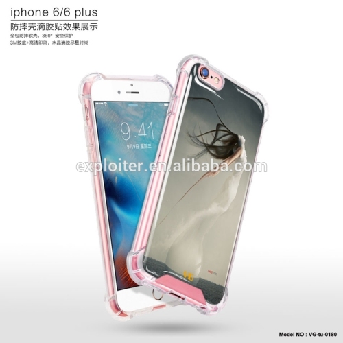 Factory sale full protective air sac gel brand name phone case for iphone 6 glow case