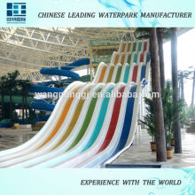 2016 Rainbow fiberglass mat racing water slide adult