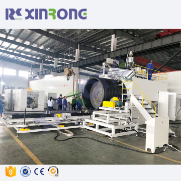 HDPE Drainage Pipe Making Machine - XinRongPlas PE Hollow Wall Winding Pipe Machine 300-1200mm