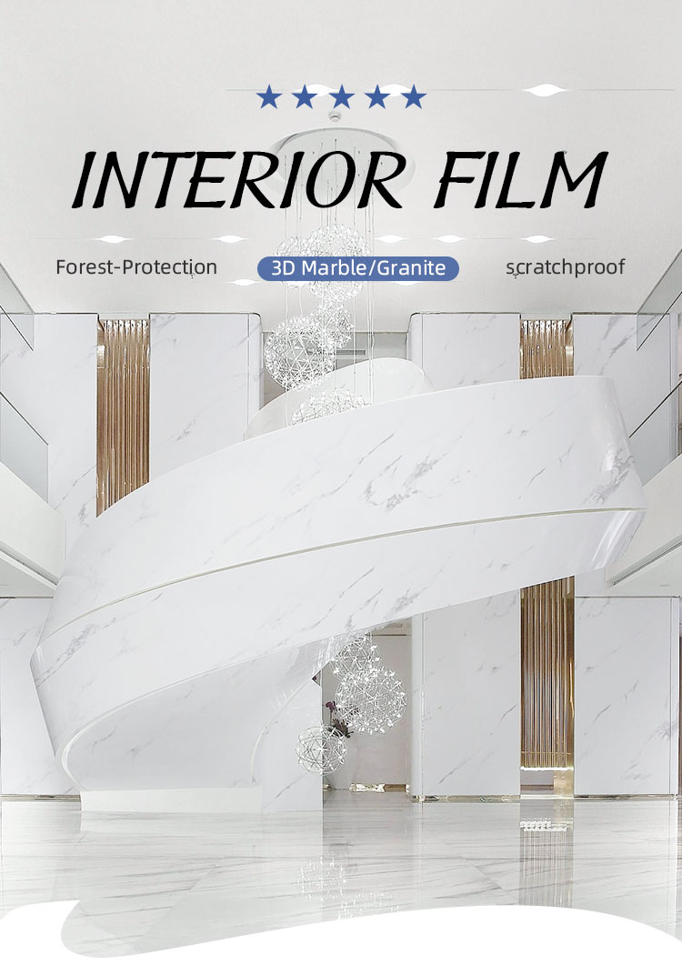 Decoración para el hogar Película de mármol autoadhesiva extraíble Decoración de interiores Paneles de pared