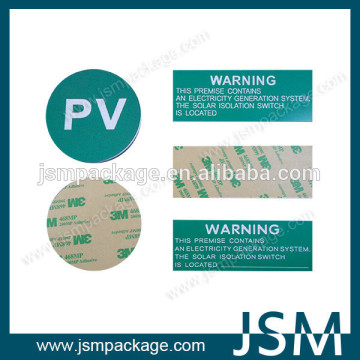 PV warning label outdoor warning PV panel