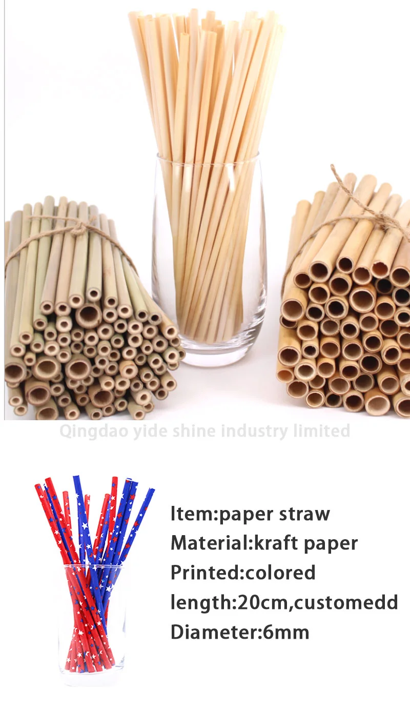 Eco-Friendly Christmas Drinking Straw Food Grade Tea Coffee Drinking Paper Straws