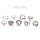 Vintage Knuckle Ring Set pour femmes filles Anneaux empilables Set creux fleurs sculptées