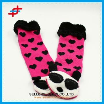 Kids Fashionable Animal Patterned Fur Slipper Socks