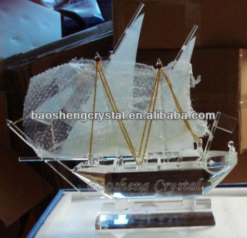 noble ship modeling Crystal Craft for decoration and gift
