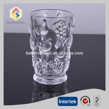 Fruits Pattern Crystal Water Glass