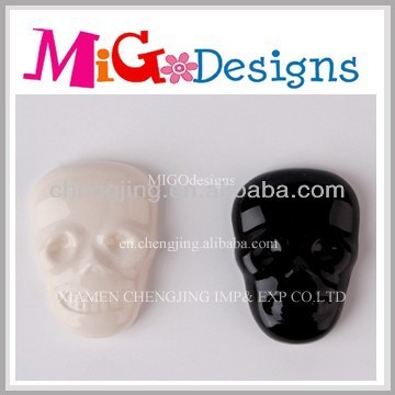 wholesale ceramic fridge magnet skull ceramic fridge magnet
