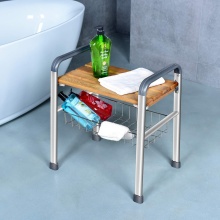 Teak Wooden Shower Stool