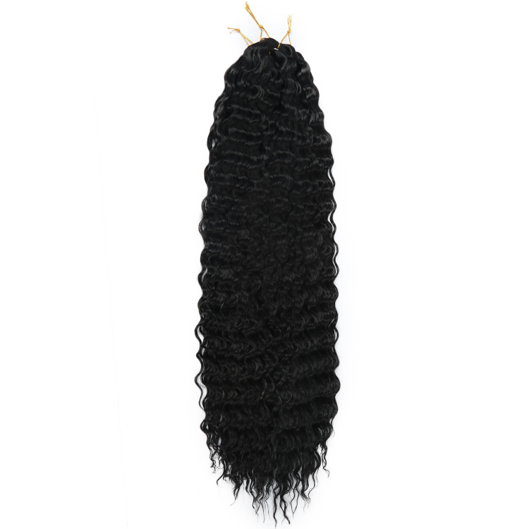 Blonde Pink Brown Customs Size Synthetic Long Curly Braiding Hair Water Wave Crochet Wavy Braiding Hair For RU