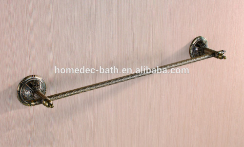 Wall Mount Bathroom Accessory Antique Brass Towel Rack Brass One Bar