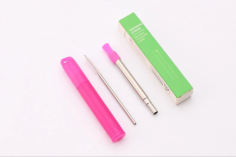 New Foldable Stainless Steel Drinking Straw