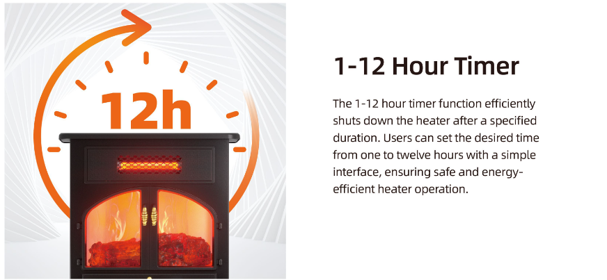 Electric Fireplace Wall Mounting 1400W E Electric Fireplace Heater Stove Flame Effect Electric Fireplace Heater