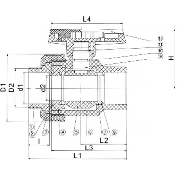 Conector de rosca de válvula de retención de resorte de unión simple UPVC