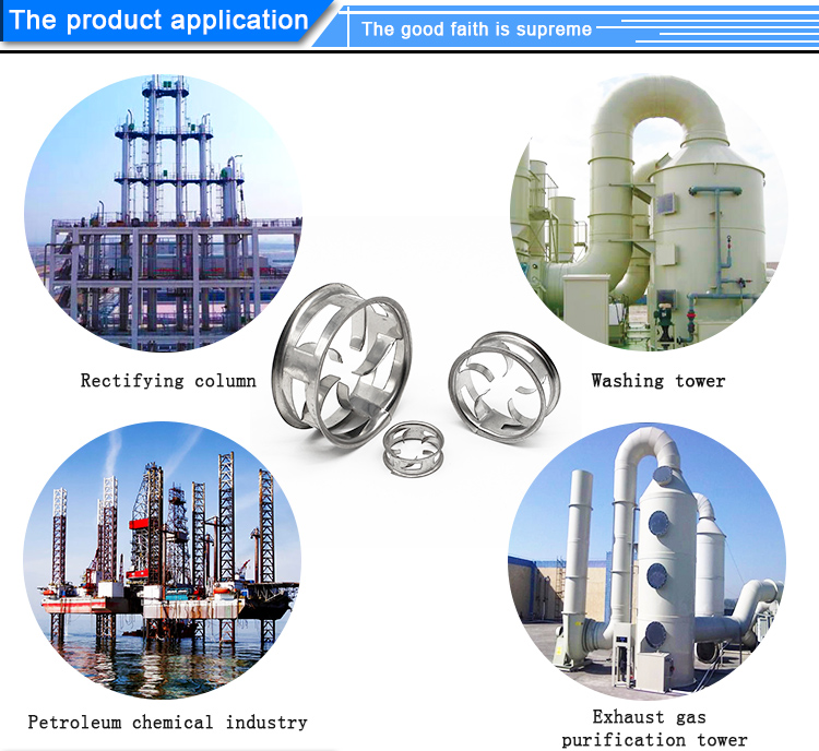 Industri Penyulingan Lajur Menara Pembungkusan 16mm 25mm keluli tahan karat 304 316 Metal Super Mini Ring