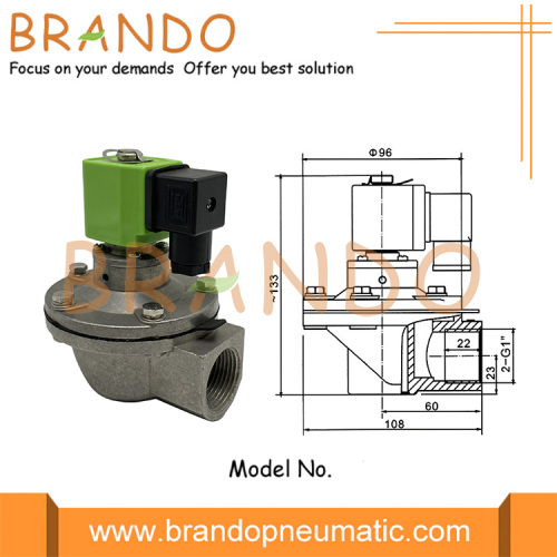 SBFEC نوع DMF-Z-25 1 `` صمام نفاث نابض بغشاء