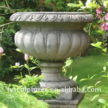 Wholesale natural sandstone flower pots marble garden pot for garden