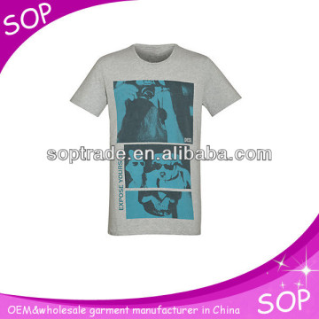 Latest printing style wholesale slim fit t shirt design for men