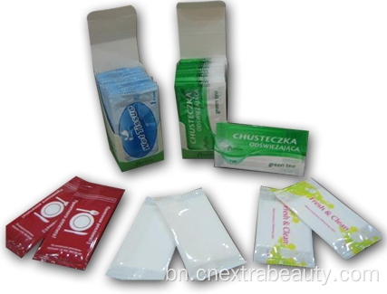 একক Sachet রেস্তোঁরা ভেজা Wypeu এ OEM ব্যবহার