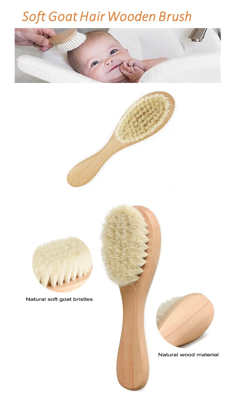 Hot Private Label Natural Goat Baby Brush Beard Brush