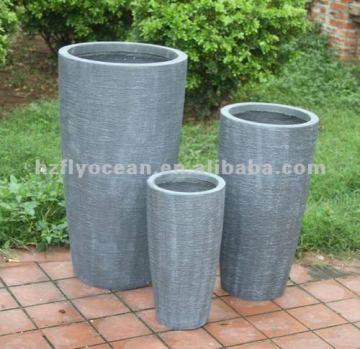 FO-9210 Sandstone garden pot,tall round plant container,GRC flower planters
