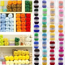 25g Soft Cotton Knitted Craft Baby Knitted Wool Colorful Crochet 4PLY soft Knitting babycare Craft Yarn Sweater Thread