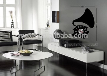 2016 raw material of the clock 24 hour analog wall sticker clock for home