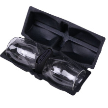 Molded pulp bottle packaging insert tray wine holder
