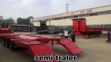 3 Axles low platform Flatbed lowbed Semi Trailer