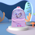 Pink transparent cartoon print backpack