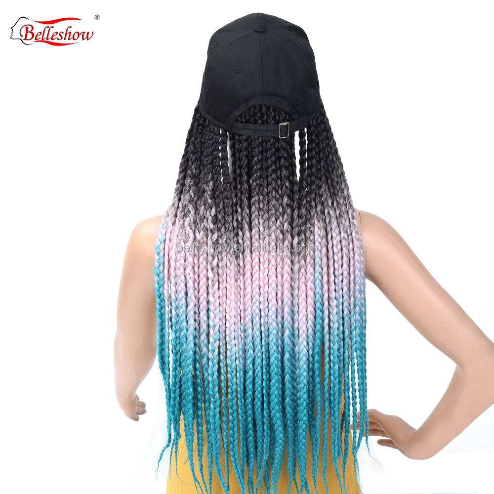 Hot sell Synthetic Ombre Braiding Hair crochet twists ombre jumbo braid black basketball hat   3x box braids hair