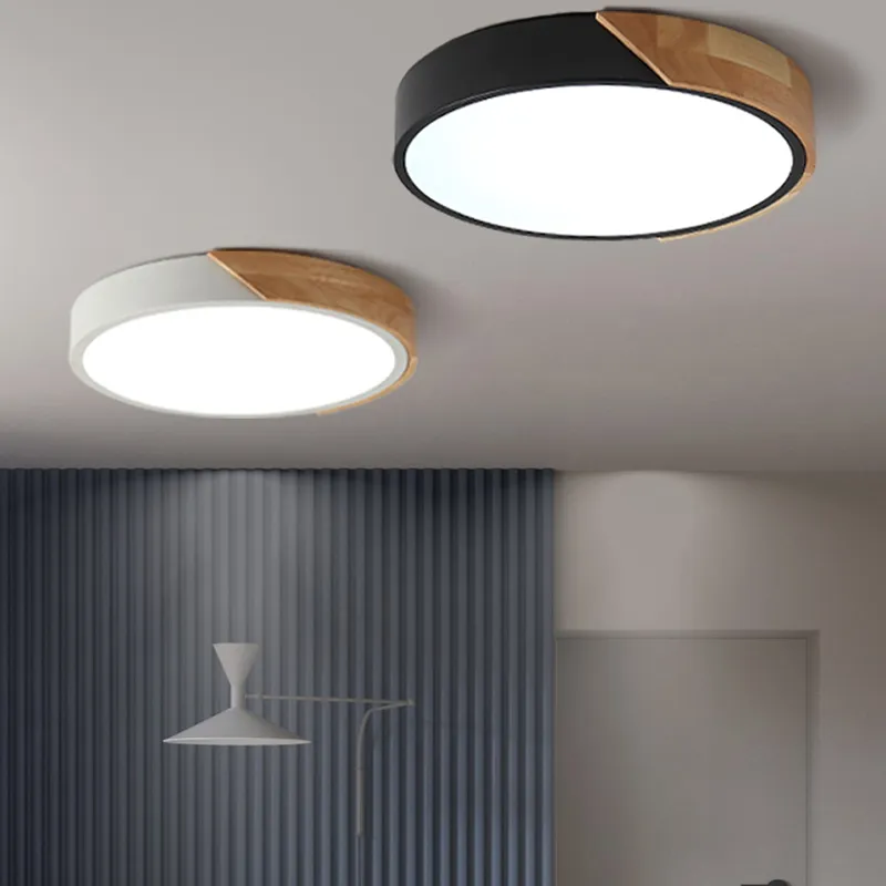 Modern Nordic Minimalist Round LED Ceiling Lamp for Home