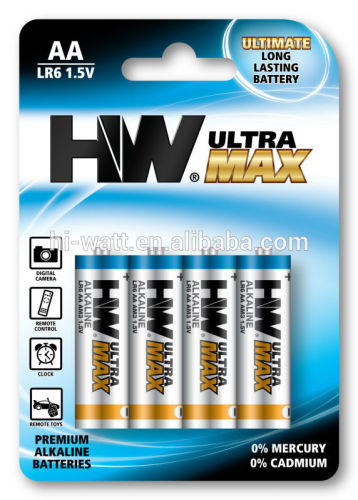 Ultra Power max LR6 AA 1.5V AM3 Alkaline batteries High Powe dry Battery