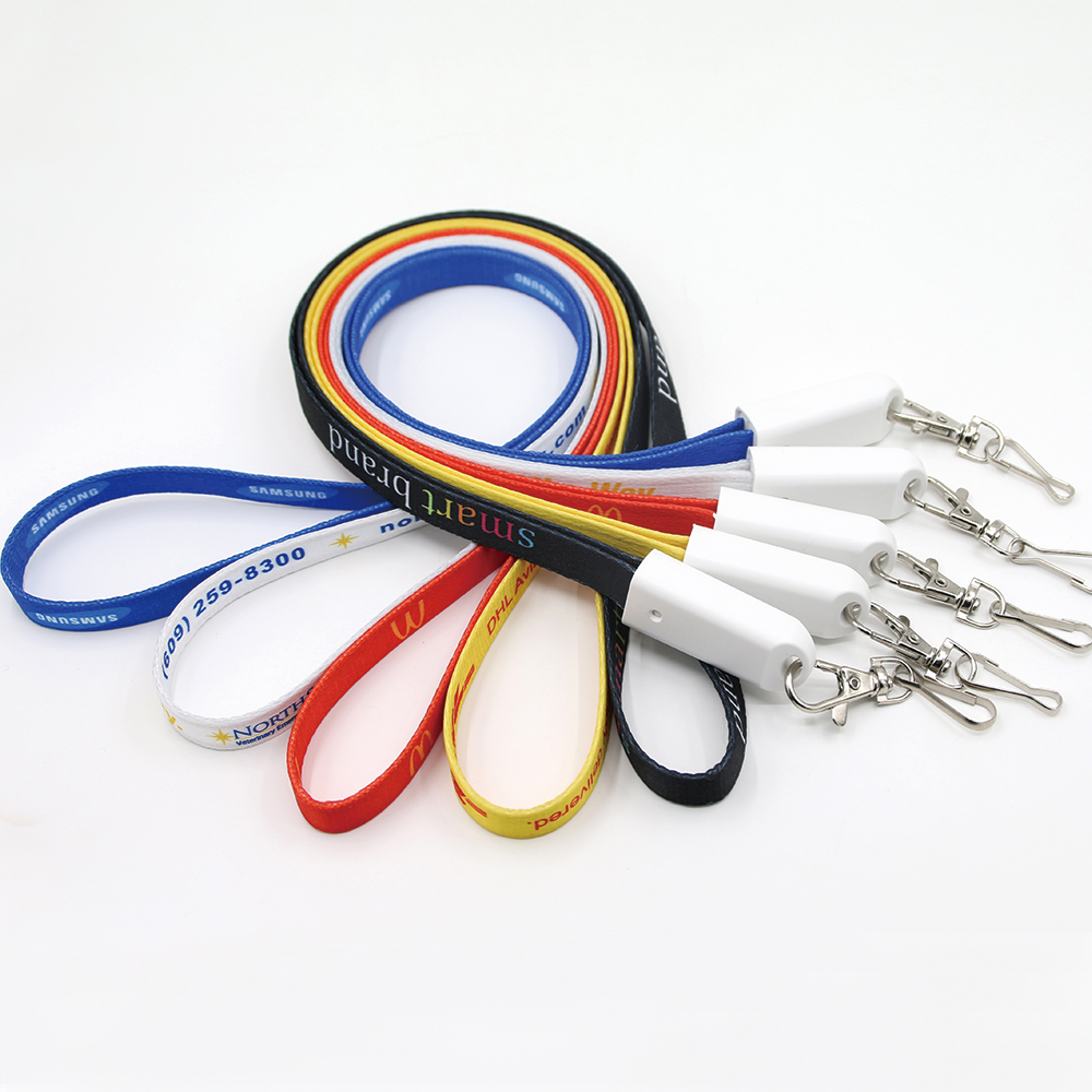 Creative 3 in 1 Polyester Lanyard USB Charging Cable for Micro USB,iPhone and Type C Mobile phone accessories