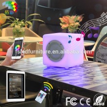 bluetooth speaker led cube/connect by your phone and control by remote garden led cube