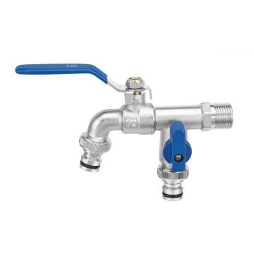 1/2 inch brass washing machine bibcock double faucet