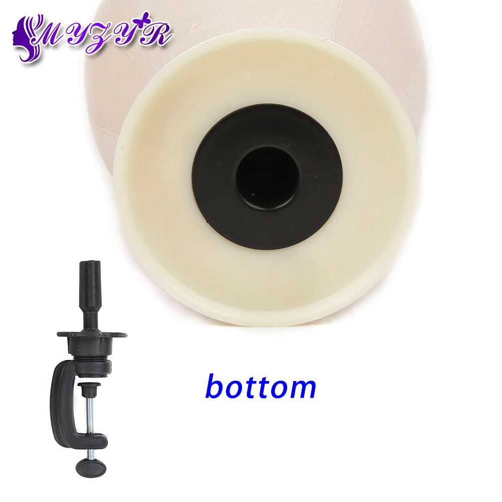 MYZYR Canvas Block Head Display Styling Training Mannequin Head Mannequin Manikin Head Wig Stand Free Get T Needle Holder
