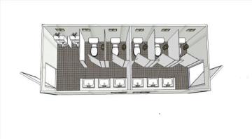 Ablution Unit Container House/ Toilet Unit Prefab Container House/ Shower Unit Folding Container House