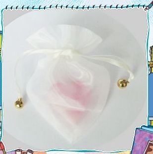 Eco-friendly Organza Drawstring Pouch Bags Customize Size / Color