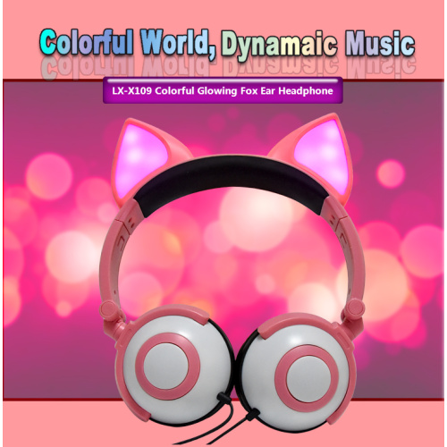 Cute Girls Party Fox Ears LED Fancy Auriculares