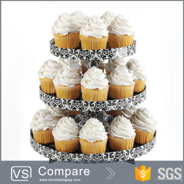 Round Shape Cardboard Cupcake Tree Stand with Front Strips