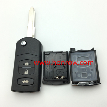 Honrow Company mazda 3-button remote key shell mazda 3 key mazda 5 key