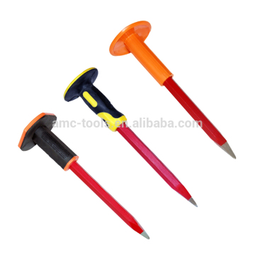 Cold chisel with rubber holder(14068 cold chisel,cold chisel with grip handle,chisels sets)