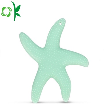 Νεώτερο σχήμα αστερίας Baby Chew Silicone Safety Teether