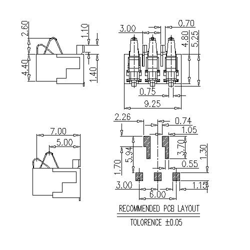 ABT01-03LCXD 3 Circuit Battery connector 3.0 centers